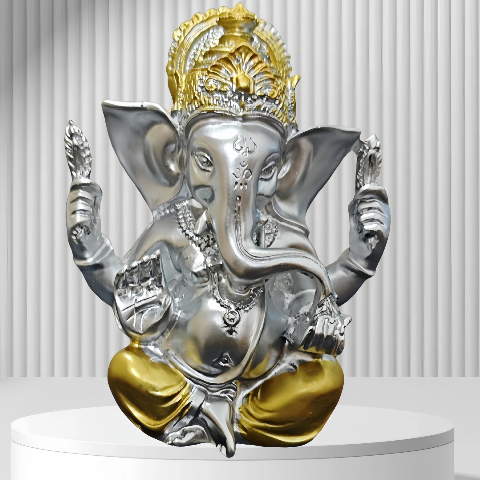 风水树脂工艺品印度教神Ganesha雕像印度大象树干财神雕塑印度寺庙泰神装饰品, image size:1612x1612