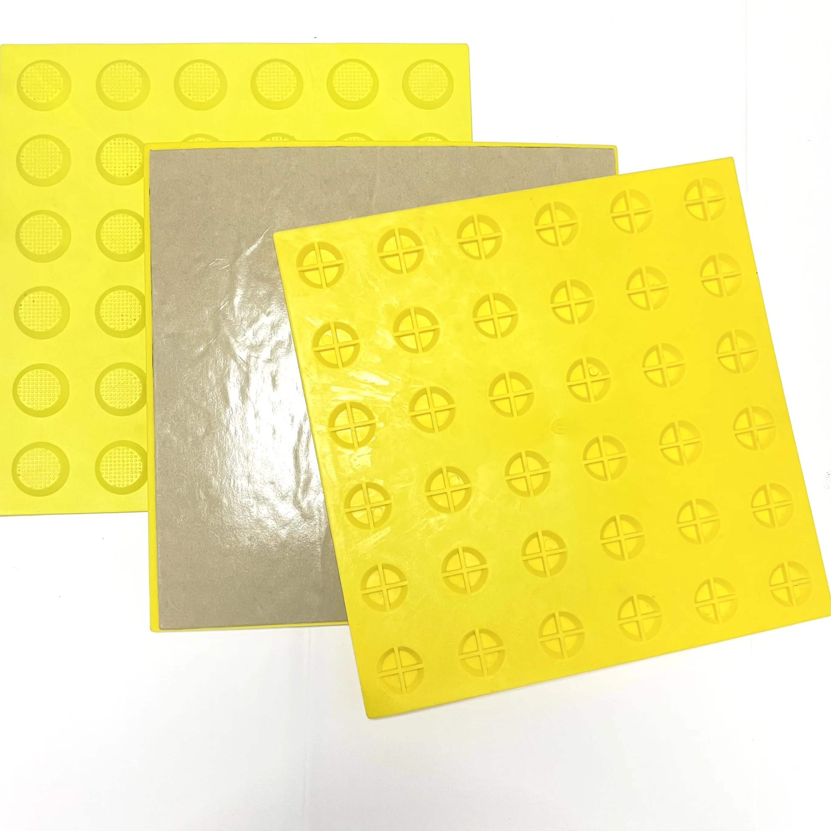 PVC Non-Slip Outdoor Tactile Tiles with Stud Backing Tape for Paving