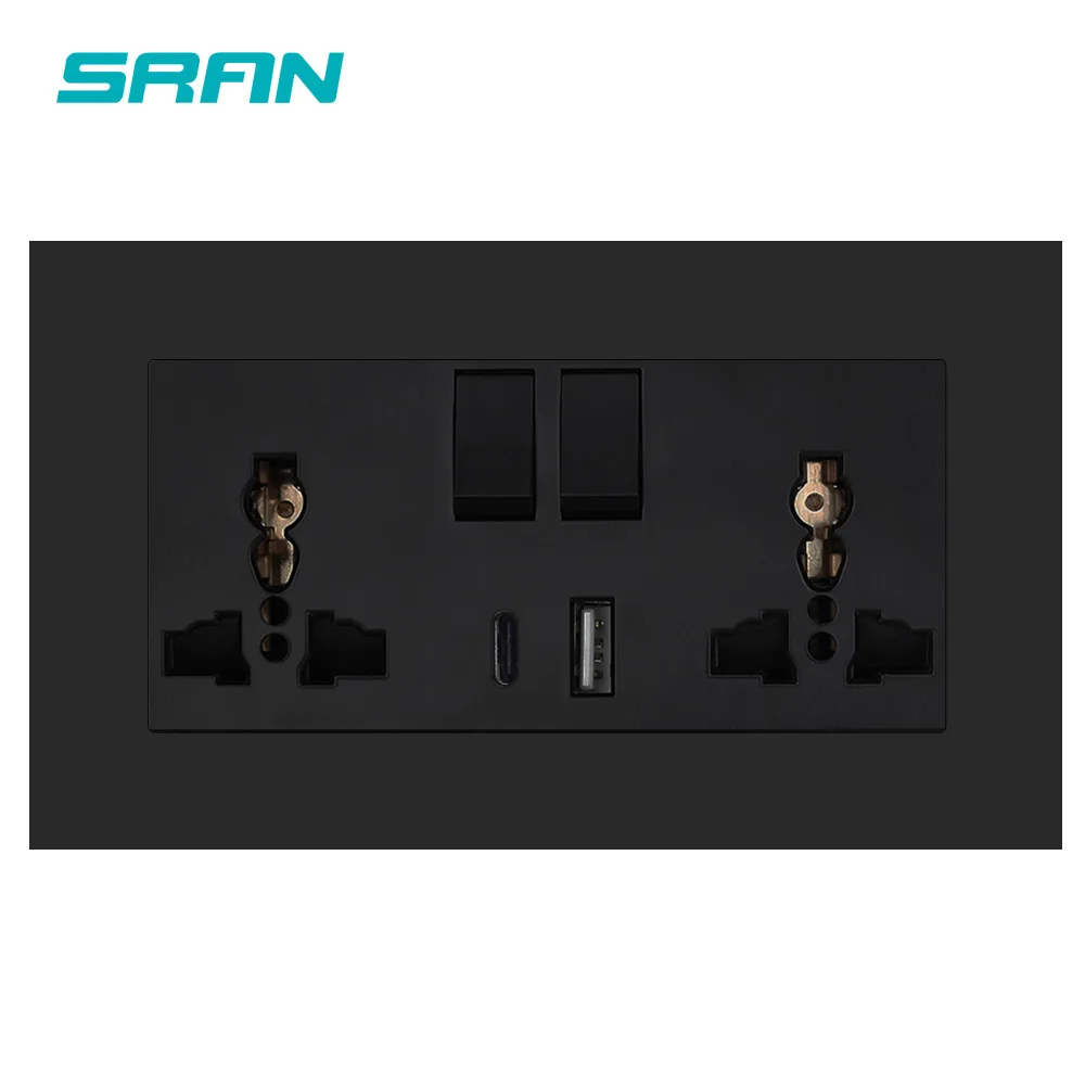 Universal USB+type-C Switch Sockets and Switches Electrical PC White ...
