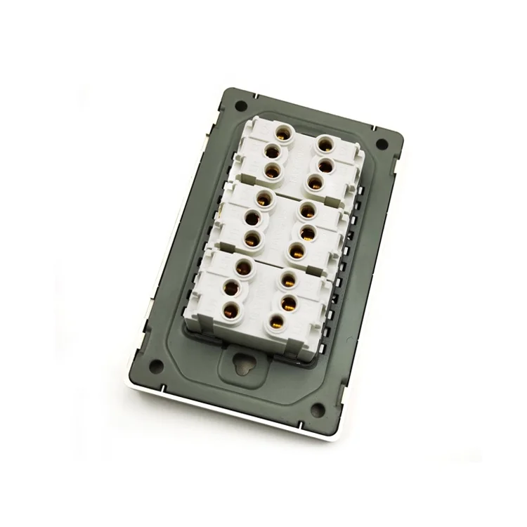 EU 6 Gang Gold Color Customization Home Wall Switch Manufacturer