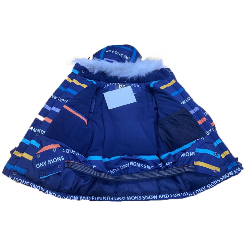 
 Высококачественная водонепроницаемая ветрозащитная детская зимняя куртка с двусторонней подкладкой для мальчиков  