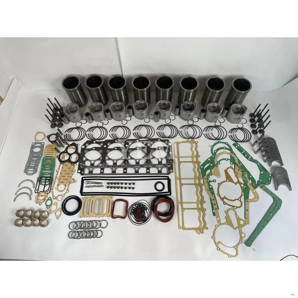 8DC9 Overhaul Kit With Cylinder Gaskets Piston Rings Liner Bearing Valves for Mitsubishi Engine Tractor Generator Excavator