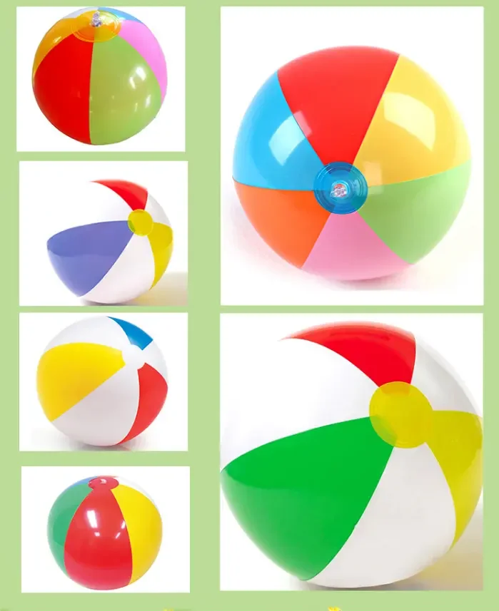 2023 Custom Logo Beach Ball Inflatable Colorful Beach Ball Children Toys on the Swimming Pool Water Games Clear PVC Beach Ball