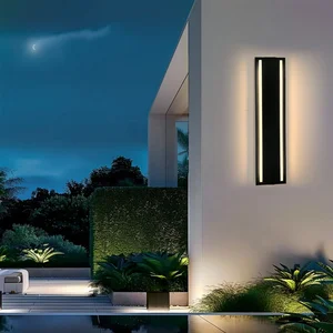 24inch High Quality Modern Outdoor120-277V Exterior Linear Strip Wall Lamp Sconce Decorative Linear Led External Wall Light