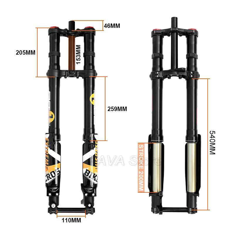 Fastace Electric Dirtバイクフォーク26/27.5/29インチDH油圧サスペンションモトクロスフォークMTBダウンヒルサーロンバイク 倒立フォーク| Alibaba.com