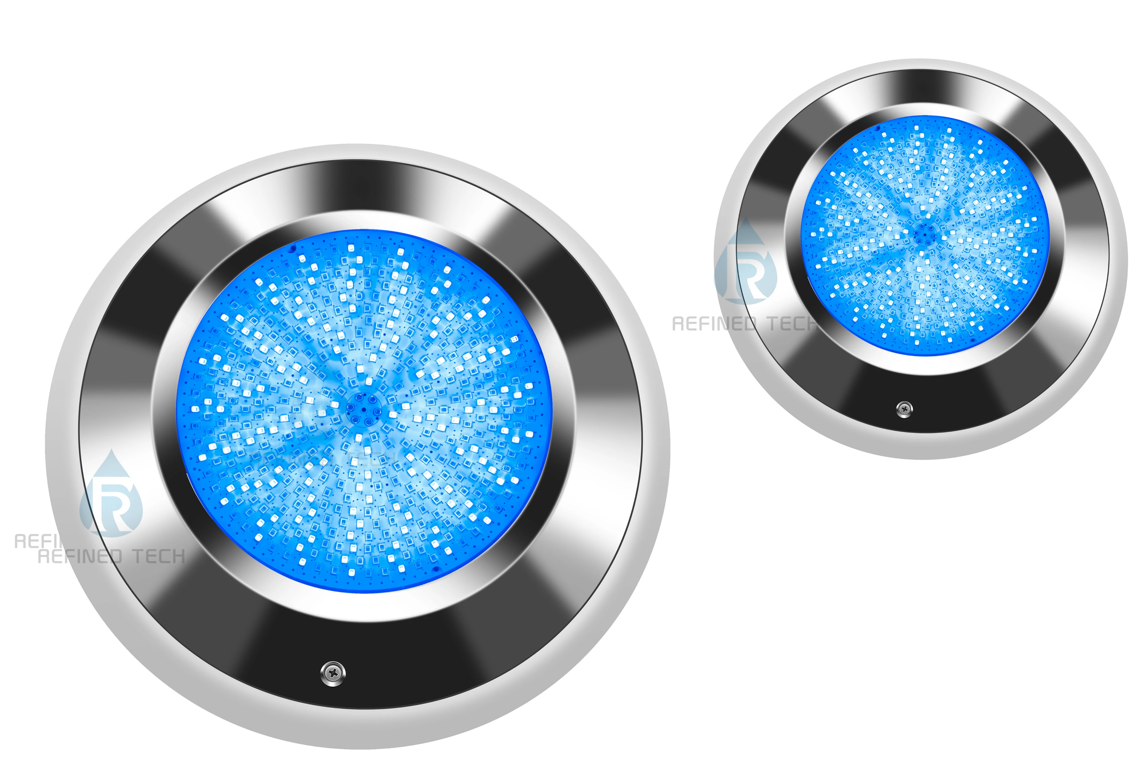 Refined WiFi Control 316L Stainless Steel IP68 Surface Mounted Underwater Lights 18W 24W 35W RGBW LED Swimming Pool Light