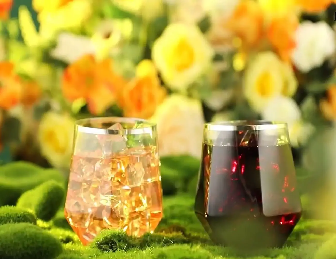 64 упаковки, 12 унций, пластиковые стаканы для вина в форме алмаза, одноразовые чашки для шампанского, вина, виски, ударопрочные, переработанные