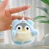 Pingüino travesti azul + cadena de cuentas