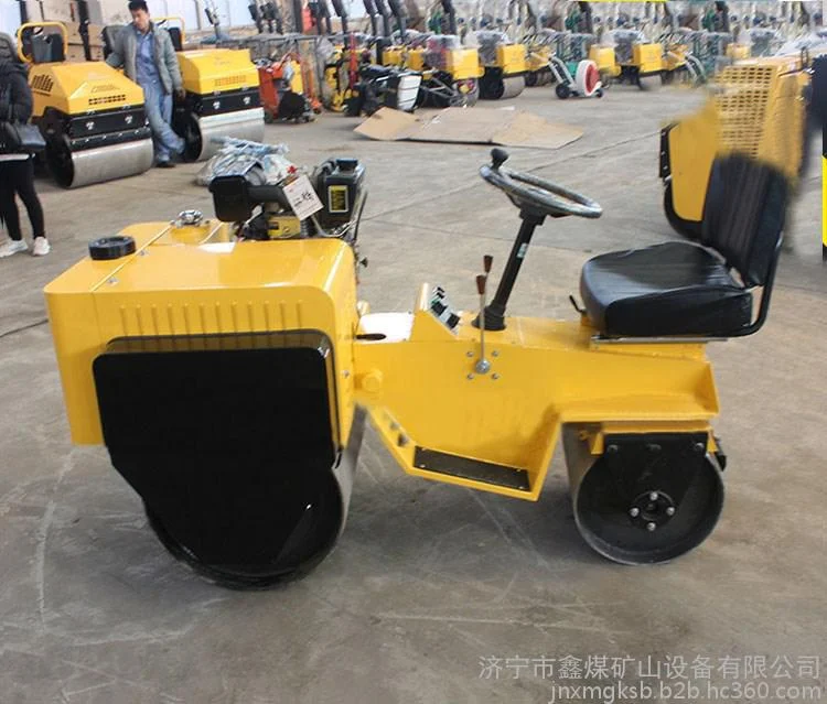 Factory Mini Small 1 Ton Drive on Double Drum Vibratory Road Roller Double Drum Made in China