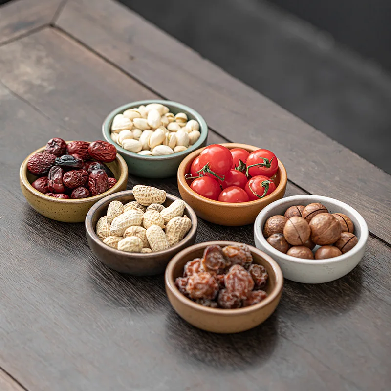Harmony Restaurant Various Color Cheap Coarse Pottery Spice Condiment Ceramic Japanese Soy Sauce Dish
