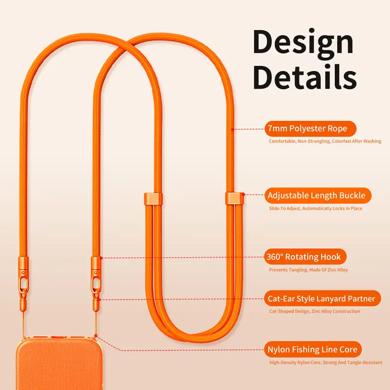 product universal adjustable lanyard for iphone 17 phone case with string customized crossbody neck strap multi functional long strap-4