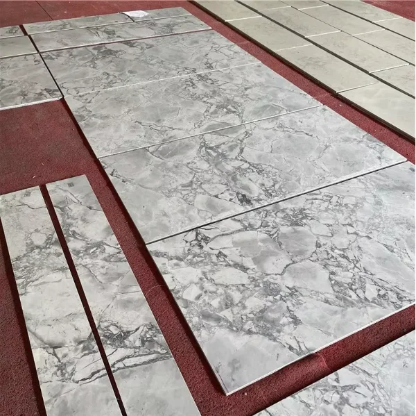 product high quality luxury super white calacatta grey marble tile for home wall and floor decor-1