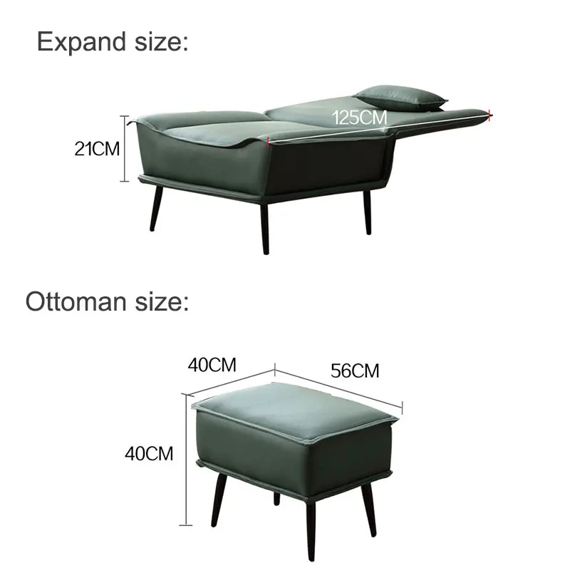 Adjustable Recliner Foldable Sofa Chair Lounge Sofa Chair Single Seater