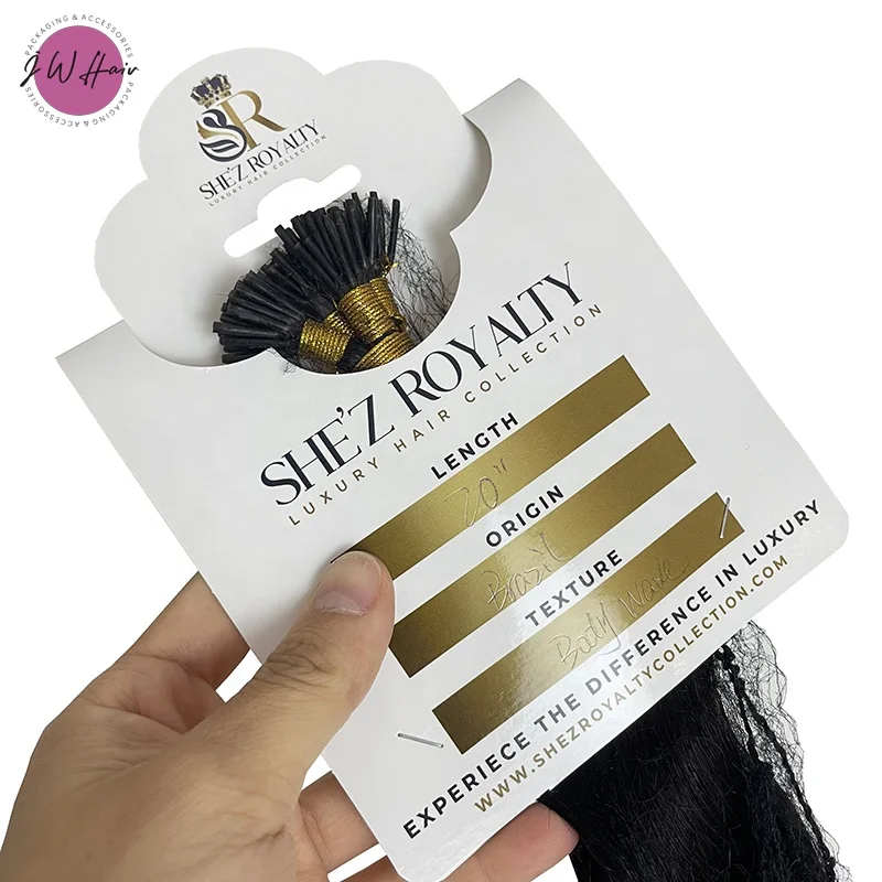 Высококачественная лента для волос карта наращивания на заказ висячая бирка с логотипом новейшая