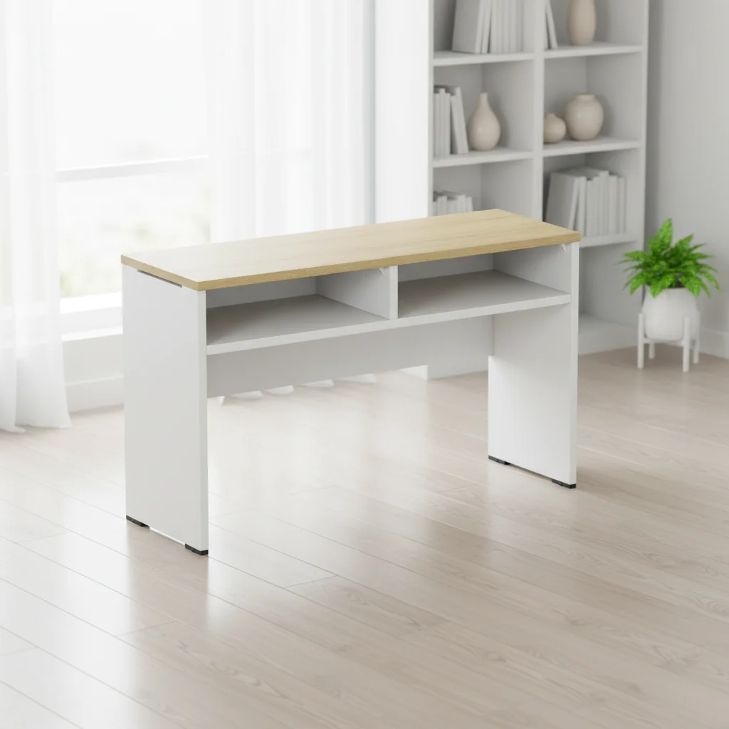 Modern Ergonomic Wooden Desk with Extendable Storage DIY Assembly Freestanding Design for Home or Office Workspace 5