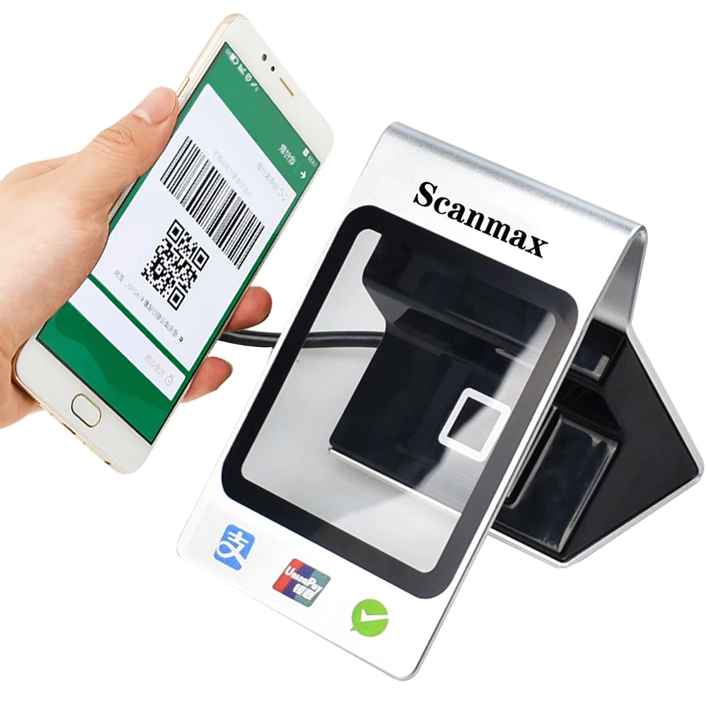 Supermarket High Speed QR Code Mobile Payment 360 Degree Desktop Barcode Reader Scanner