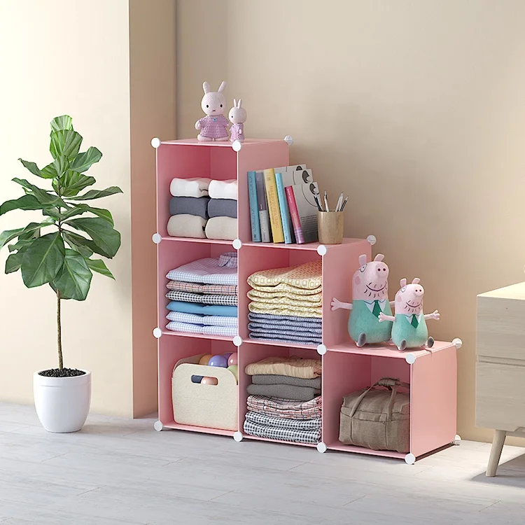 Modern Multi-Functional DIY Plastic Cube Storage Cabinets Extendable Home Use & Office Furniture for Living Room Hospital School