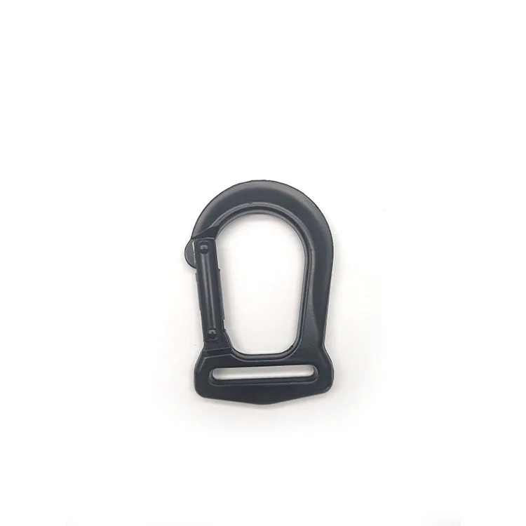 Climbing Rope Safety Spring Hook Rope Belt Carabiner Electrophoretic Black Snap Hook