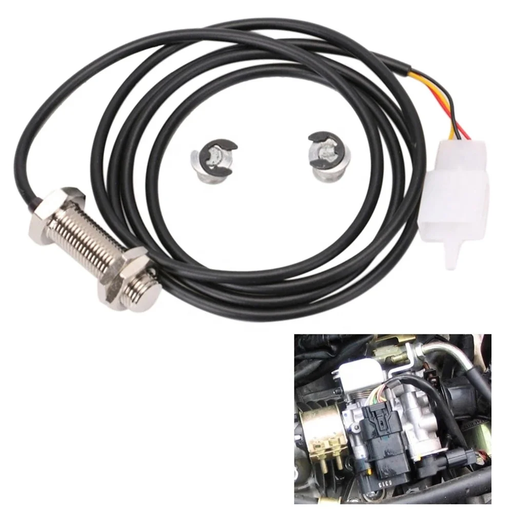 Durable Motorcycle Odometer Sensor Cable Digital Speedometer Magnetic Sensor with 2 Magnets