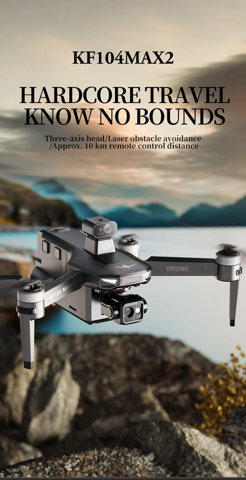KF104 Max 2 Drone RC 5G WIFI Drone 4K Professional With Aerial 3-Axis Anti-Shake Gimbal Obstacle Avoidance Brushless Quadcopter