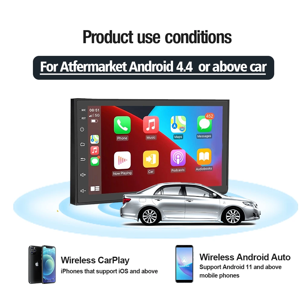 Hot Deals Carlinkit Carplay Smart Box Android Auto for XC60 Multimedia Wireless CarPlay Adapter for Android Auto Dongle