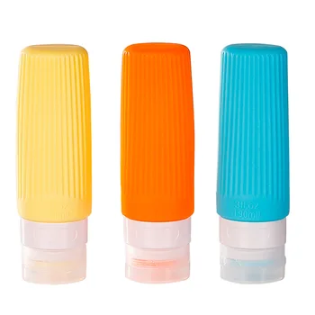 Promotional Gift Wholesale Silicone Travel Bottle Set Silicone Leak Proof Cosmetic Shampoo Travel Kit