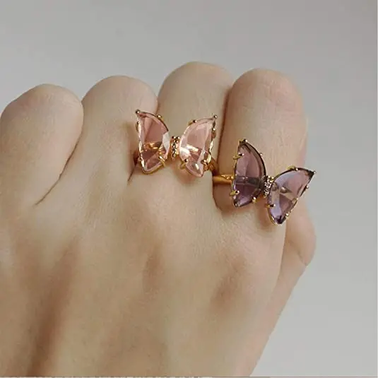 acrylic butterfly ring