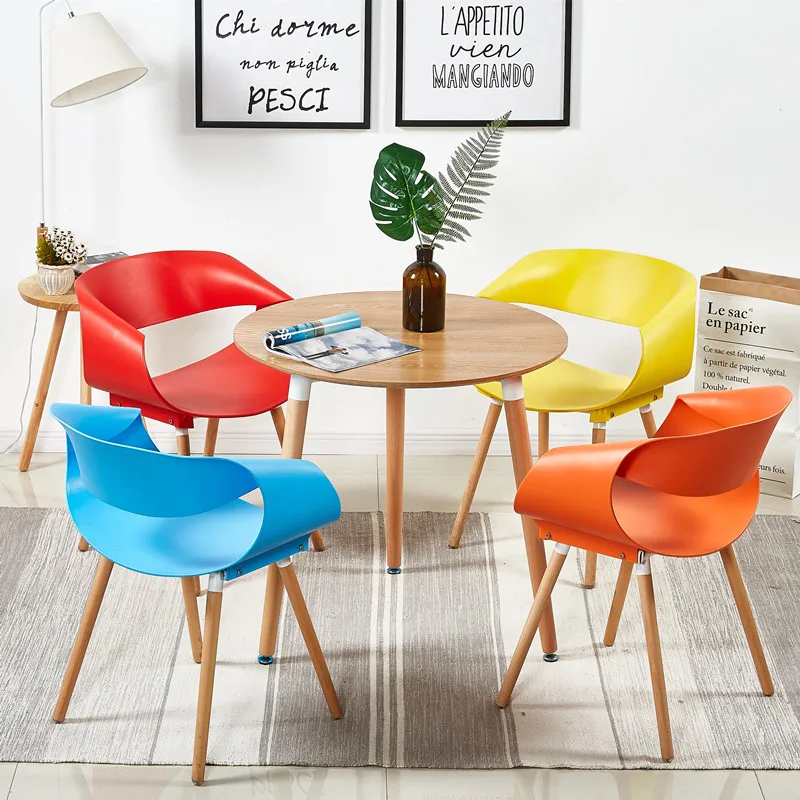 Popular Stackable Living Room Plastic Chair Dining Chair Colorful Plastic Chair