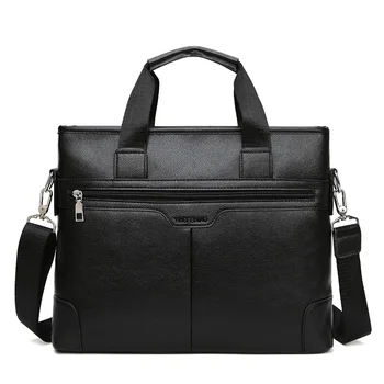 Luxury Men's Almond Green Handbag Brown Leather Laptop Briefcase Full Steel Hardware Soft Bag Waterproof Nylon Cotton Lining