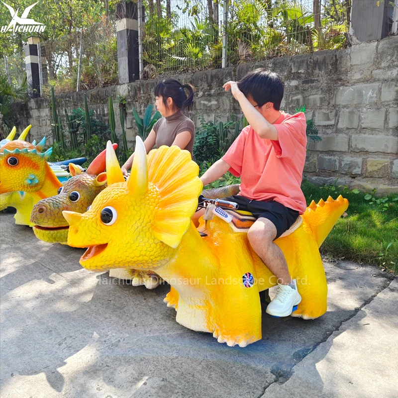 Hot Sale Electric Animatronic Dinosaur Scooter Riding Machine Kids Can Drive for Fun Shopping Malls Tourist Attractions Dinosaur