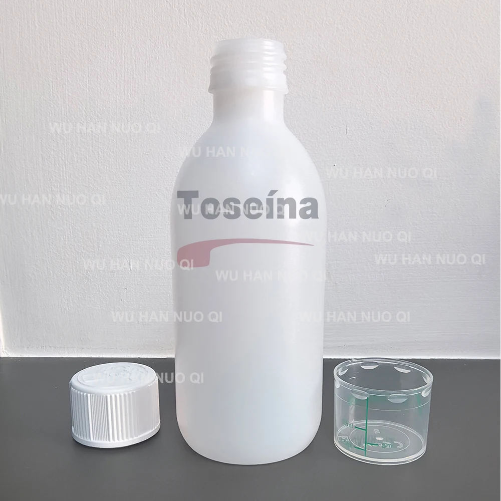 Full Sets 250ml 8oz Pharmaceutical Empty HDPE Toseina 2mg/ml Oral Solution Plastic Bottle With White Crc Lid and Label Box