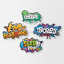 Custom PVC Outdoor Die Cut logo Sticker Vinyl Waterproof Custom Kiss Cut Sticker Sheets Glossy Design Vinyl Sticker Pack Labels