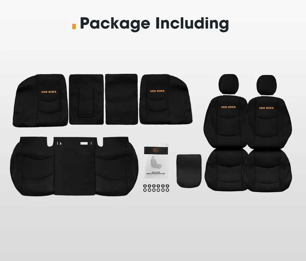 San Hima Full Set Double Cab Black Car Seat Covers For Holden Commodore