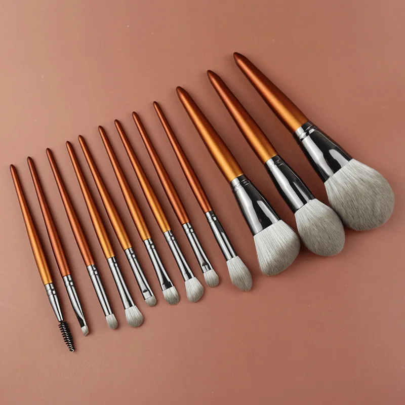 Cheap Price 50 Set With Private Label Portable Wood Handle Make Up Brush Wholesale Makeup Brush Gold