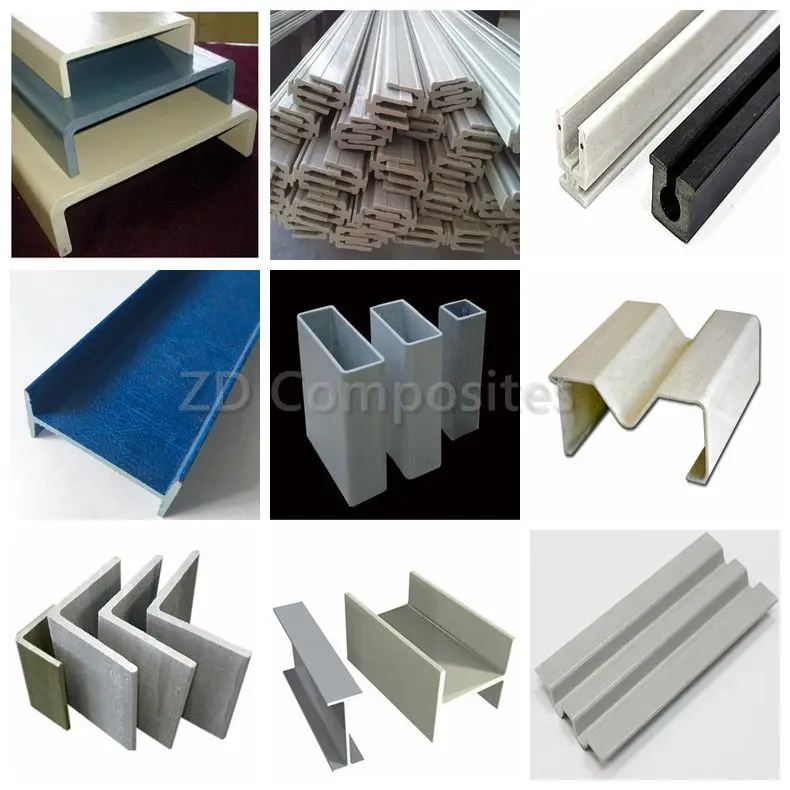 product corrosion resistence glass fiber h beam high strength frp pultrusion profiles pultruded i beam-2