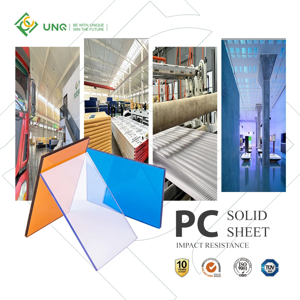 Free Sample High Impact Strength 4mm Poly Carbonate Panel Solid Polycarbonate Sheets for Constructions