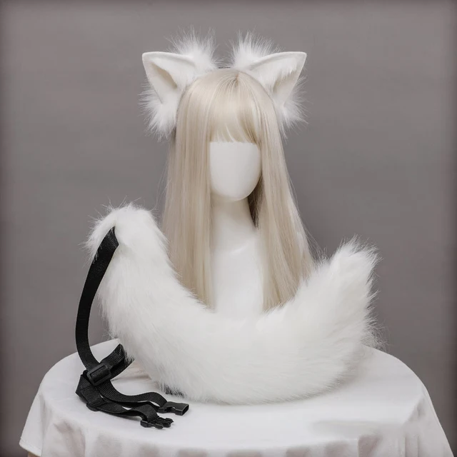 Pelúcia Cauda de Gato Realista Lolita Neko Cosplay Prop Acessórios de  Simulação de Animais de JK Kawaii Função de Halloween Jogo Presente de  Natal venda / Fantasias E Acessórios