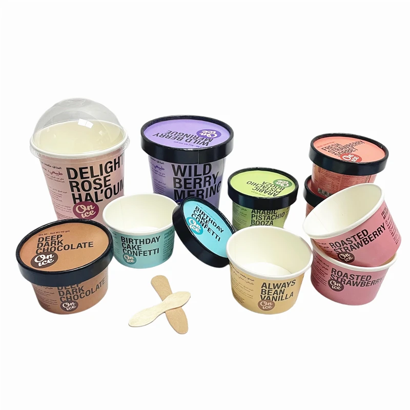 Biodegradable Paper Cup Ice Cream Container Ice Cream Container Disposable Ice Cream Cups