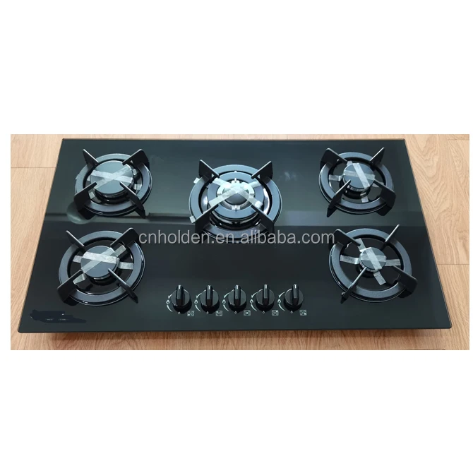 Factory Good Price Gas burner 5 Burner Glass Built in Gas Stove 5 burner Counter Top