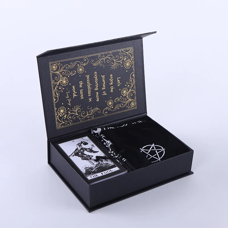 Заводские карты Таро, индивидуальная печать, дешевые карты Таро, Высококачественная игра гадания 12x7, золотой фольгированный Таро