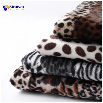 Hot sale polyester skin design velboa animal print holland velvet fabric printed fabrics for garments