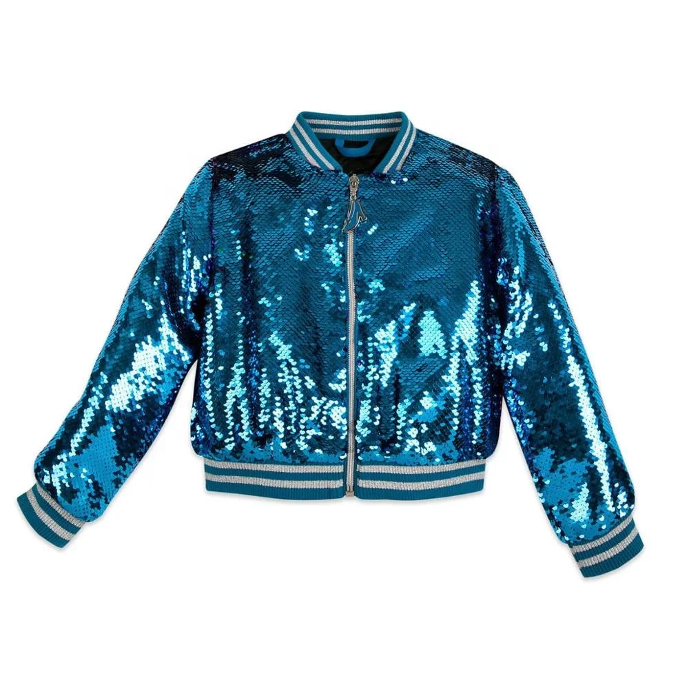 light blue sequin jacket