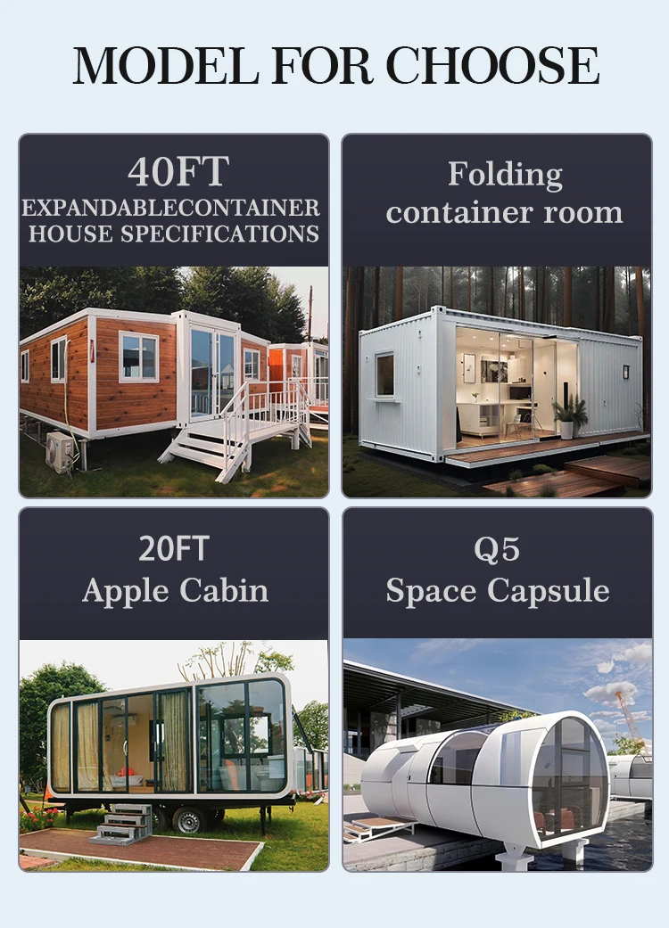 Ready Made 40ft Steel Expandable Folding Container House Prefab Modular ...