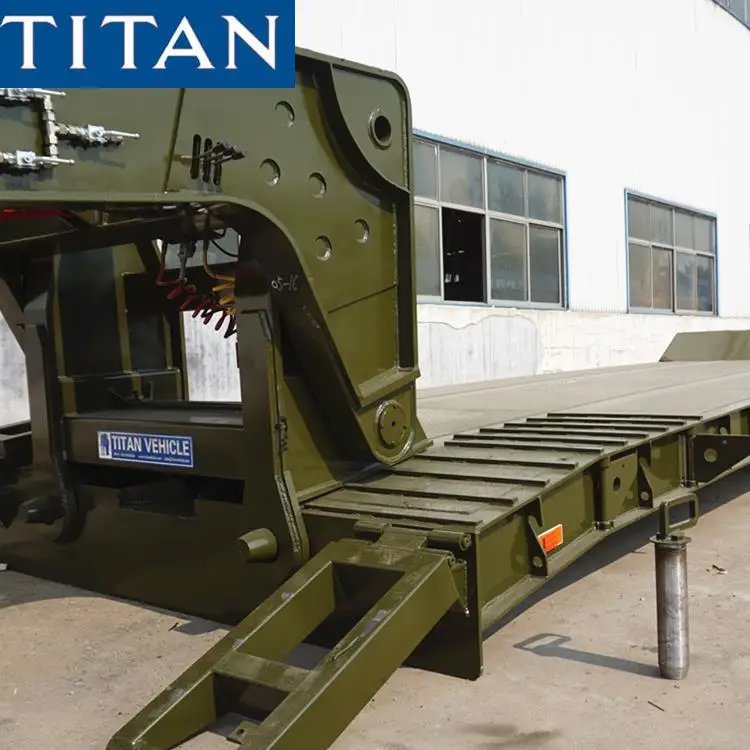4 Axles Split Gooseneck Lowboy Trailer Detachable Gooseneck  Semi Trailer  for Sale
