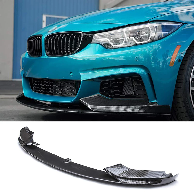 OEM Style Carbon Fiber Front Bumper Lip Fits for 2014-2020 BMW 4 Series F32 F33 F36 M Sport Coupe