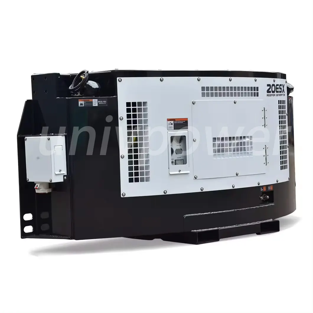 Clip on Reefer Genset Set UNIV Engine Standby 15 Kw/ 18.75 Kva With Sound Isolation Canopy Diesel Generator Set