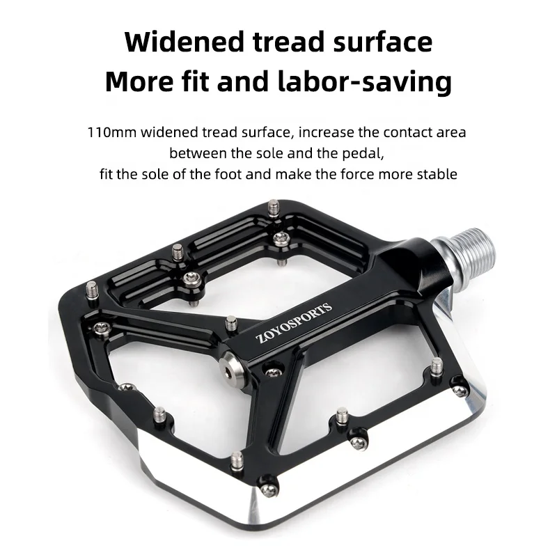 Guaranteed Silver Widen Tread Surface Waterproof MTB Road Bicycle Parts Lightweight  Aluminium Alloy Roof Adult Bike Pedal