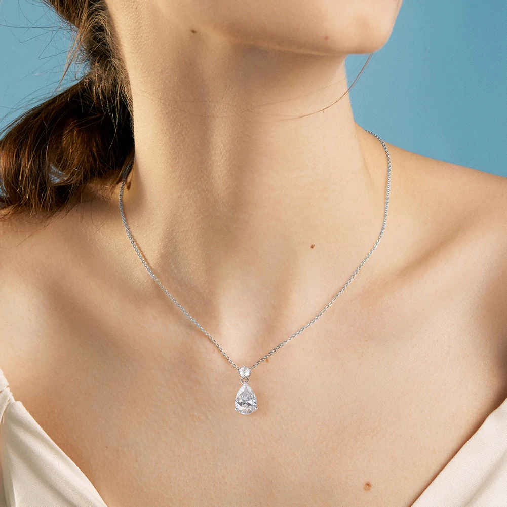 【TATIANA】(Silver 925) Water Drop Bezel Chain Necklace MUSINSA | TATIANA (Silver 925) Water Drop Bezel Chain