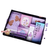 High-grade acrylic purple skylight souvenir set shower gel + soap + toothpaste + hand cream new product ideas 2024