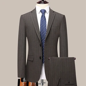 Customized Breathable Business Suit Male Groom Wedding Workwear & Interview Attire Plus Size Waterproof Customer Favorite Suit